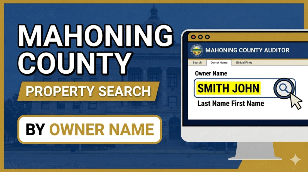 Mahoning County property search guide: Search by owner name.